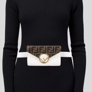 BRAND NEW!! Fendi Leather Belt Bag/Shoulder Bag with Chain